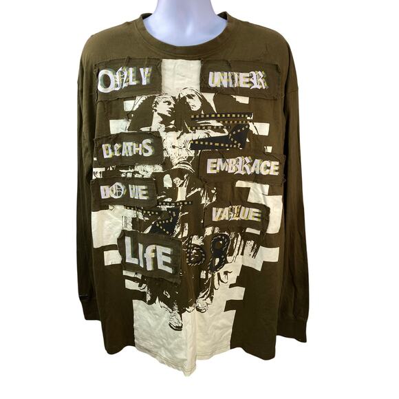 Black Label Premium Affliction 4XL L/S shirt embordered Life Death Patches - Picture 1 of 15